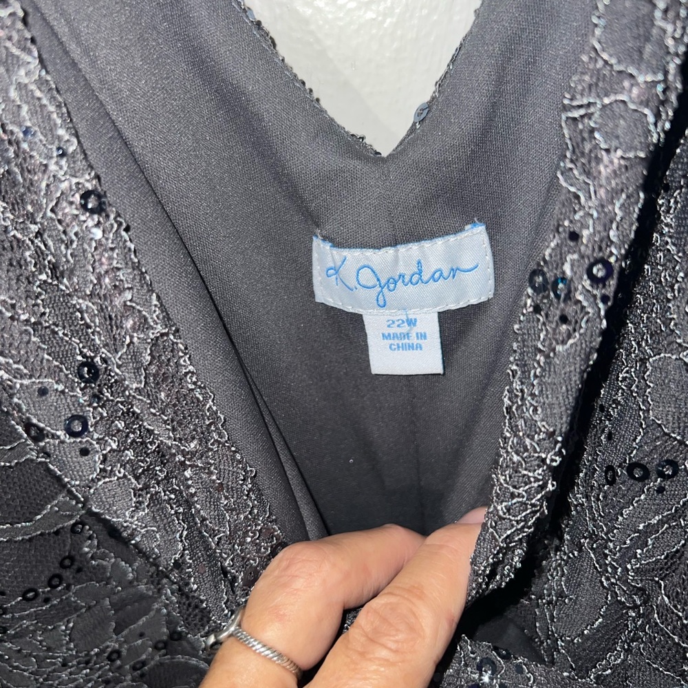 Metallic gray elegant dress